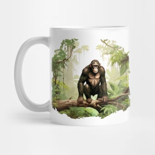 Cute Chimpanzee In Jungle Mug